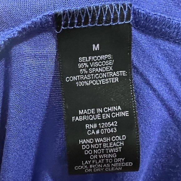 Felicity & Coco purple abstract strapless open twist back dress size medium - Picture 11 of 11